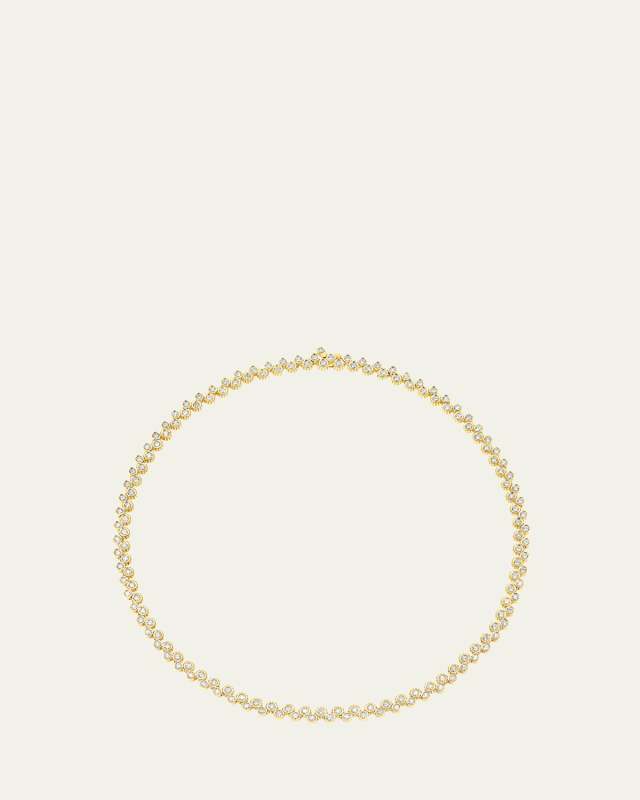 Clique Riviere Diamond Bezel Statement Necklace
